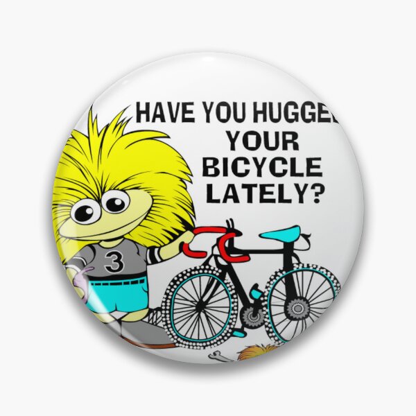Item preview, Have You Hugged Your Bicycle Lately - Bicyclist Clamkin Cartoon designed and sold by Bruce Ingrassia.