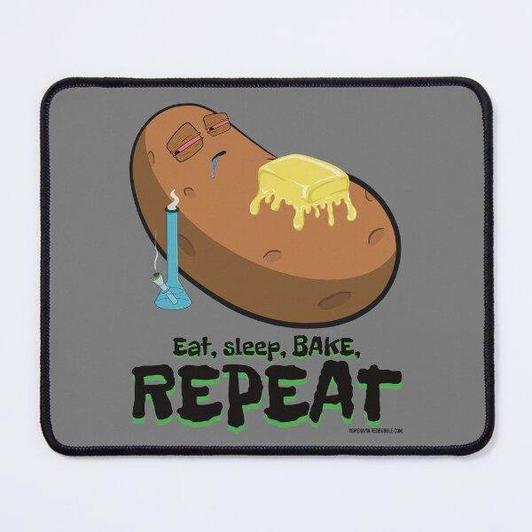 Item preview, Stoned baked potato cartoon-eat sleep bake repeat  designed and sold by YomeHayin.