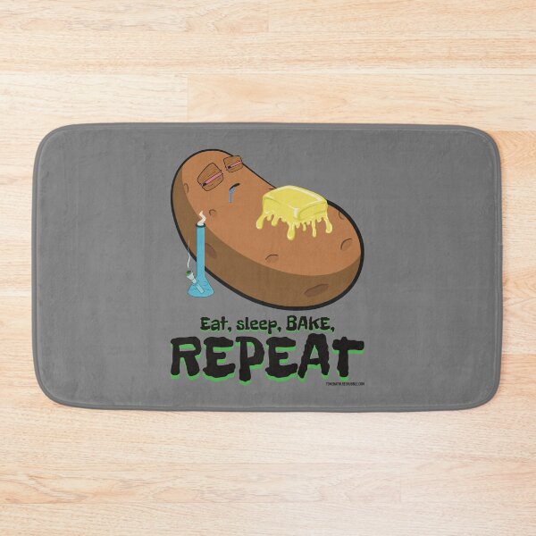 Item preview, Stoned baked potato cartoon-eat sleep bake repeat  designed and sold by YomeHayin.