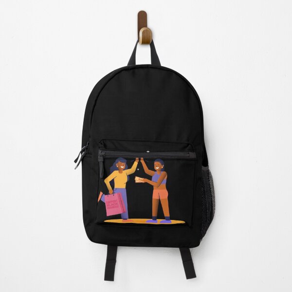 Item preview, Friends, two friends, they greet each other, happy,give her money designed and sold by AlA2 3MER.
