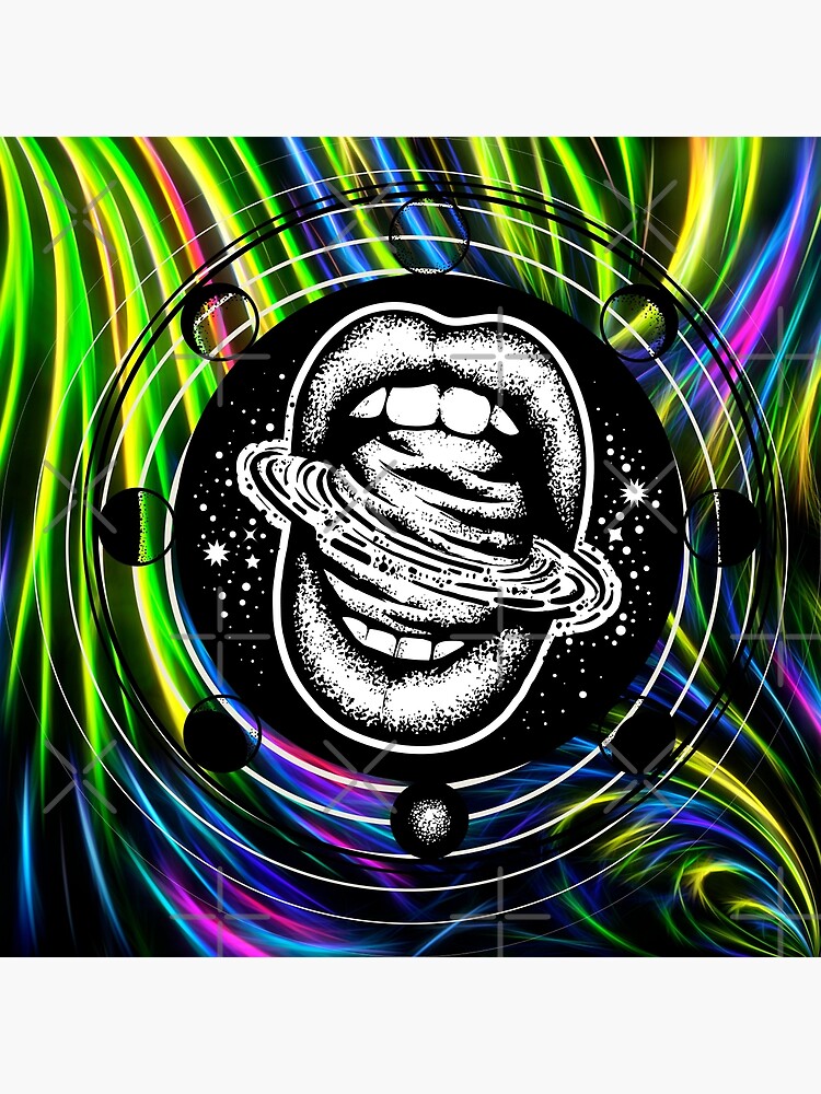Hippie Graphic Retro Style Cool - Colorful Space Planets