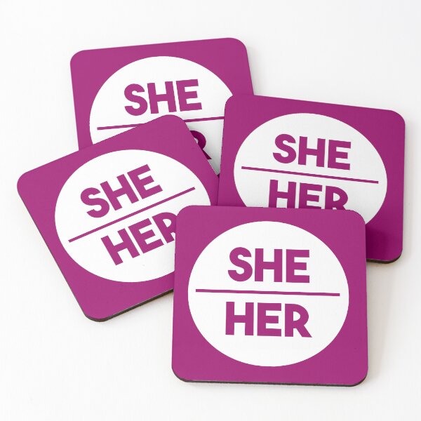 Item preview, Respect My Pronouns She/Her designed and sold by Hakuna Ricotta.
