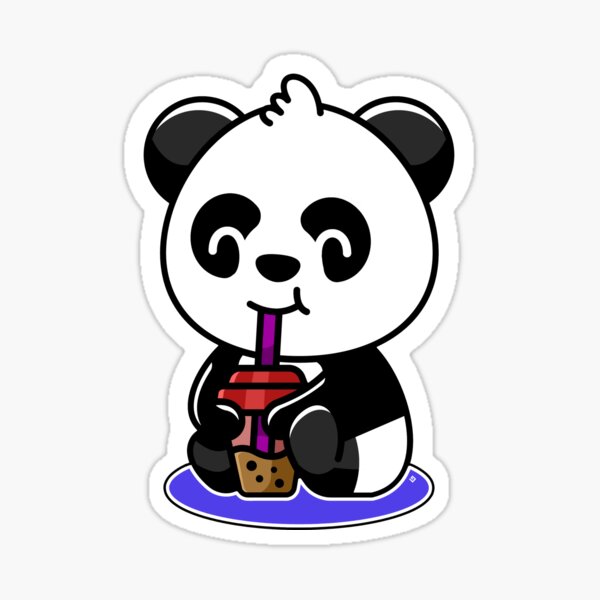 Vista previa del artículo con la obra «Panda y mi copa roja boba», diseñado y vendido por Logan-Street.