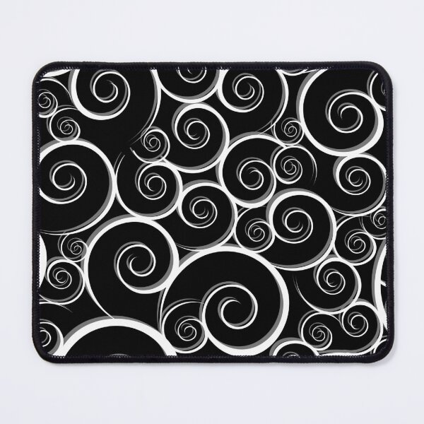 Item preview, Curls Pattern White on Black designed and sold by PinHookPrincess.