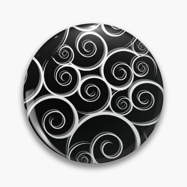 Item preview, Curls Pattern White on Black designed and sold by PinHookPrincess.