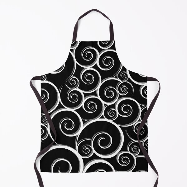 Item preview, Curls Pattern White on Black designed and sold by PinHookPrincess.