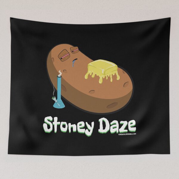 Item preview, Stoned baked potato cartoon-Stoney daze designed and sold by YomeHayin.