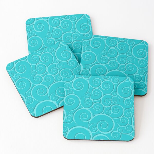 Item preview, Curls Pattern Teal designed and sold by PinHookPrincess.