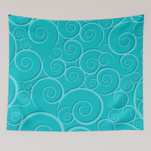 Item preview, Curls Pattern Teal designed and sold by PinHookPrincess.