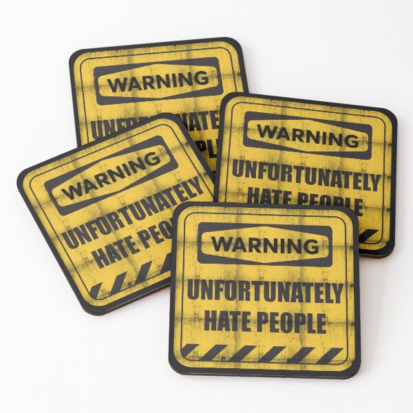 Item preview, Negative Vibe Hate People Warning Sign Funny T-Shirt and Funny Sticker designed and sold by tuapekkong2001.