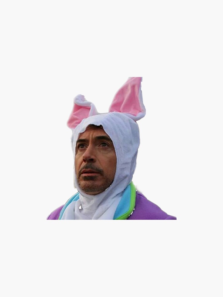 "Rdj hey hunny bunnies " Sticker by Bygwen Redbubble