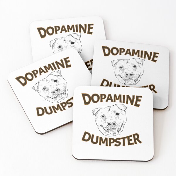 Item preview, Dopamine Dumpster - staffy b&w linework - graphic text designed and sold by Dopamine Dumpster.