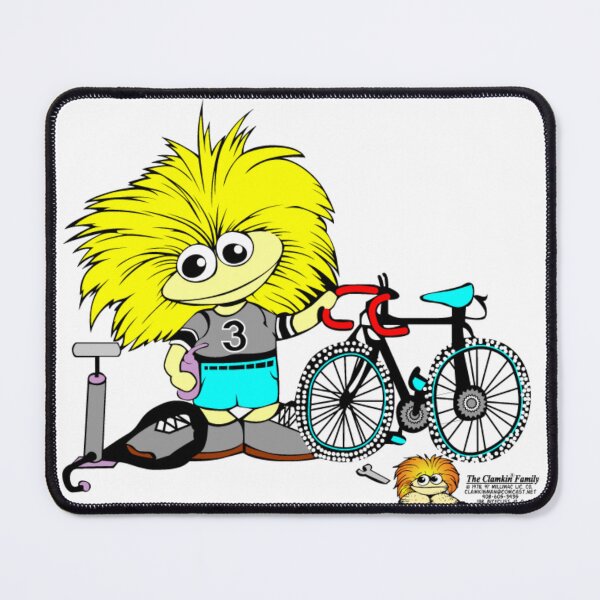 Item preview,  Clamkin Bicycling Cartoon designed and sold by Bruce Ingrassia.