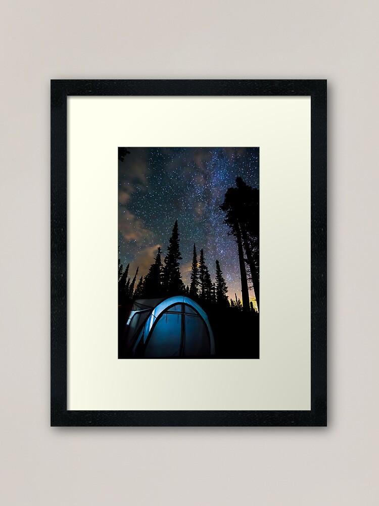 Alternate view of Camping Star Light Star Bright Framed Art Print