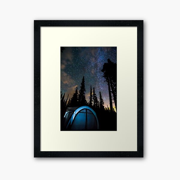 Camping Star Light Star Bright Framed Art Print