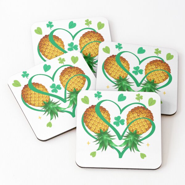 Item preview, Lucky Couple Swinger Upside Down Pineapple with Heart designed and sold by LemoBoy.
