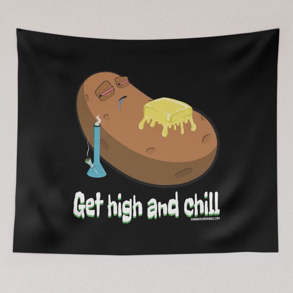Item preview, Stoned baked potato cartoon-get high and chill designed and sold by YomeHayin.