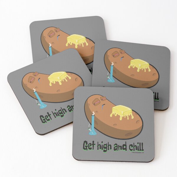 Item preview, Stoned baked potato cartoon-get high and chill designed and sold by YomeHayin.