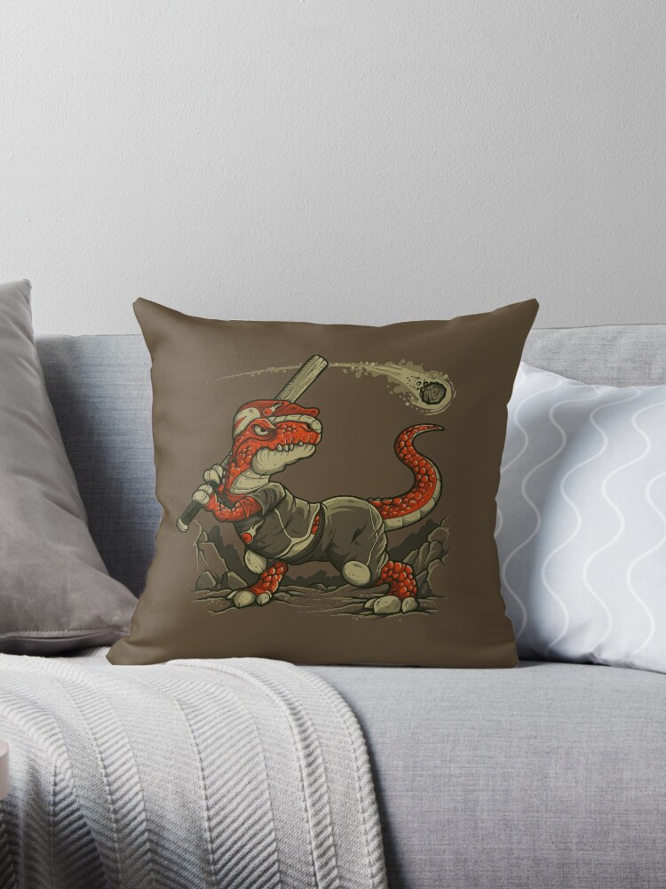 Thumbnail 1 of 3, Throw Pillow, Fight The Asteroid designed and sold by Letter-Q.
