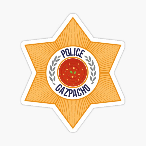 Vista previa del artículo con la obra «Estrella del Sheriff de la Policía de Gazpacho», diseñado y vendido por Z0nked.