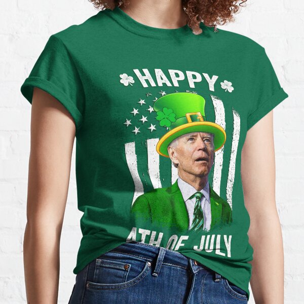 Funny Joe Biden Happy 4th Of July Confused St Patricks Day Classic T-Shirt