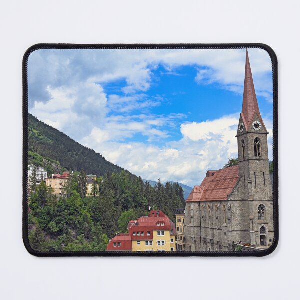 Item preview, church and buildings in Bad Gastein Austria designed and sold by goceris.