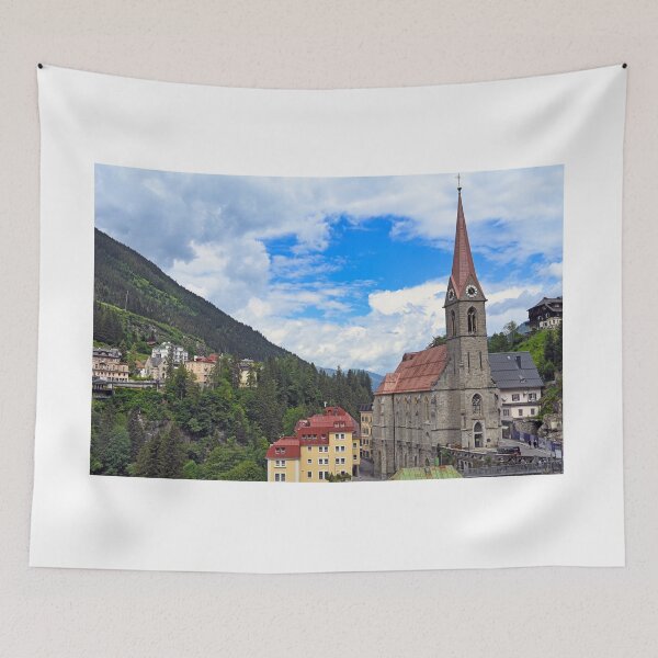 Item preview, church and buildings in Bad Gastein Austria designed and sold by goceris.