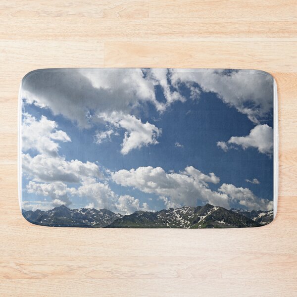Item preview, Stubnerkogel mountains and blue sky with clouds in Bad Gastein Austria  designed and sold by goceris.