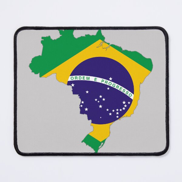 Item preview, Brazilian Flag inside Map of Brazil  designed and sold by mashmosh.
