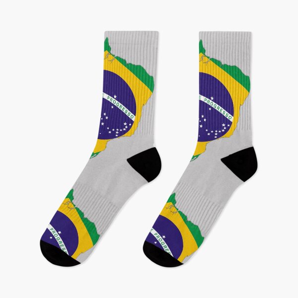 Item preview, Brazilian Flag inside Map of Brazil  designed and sold by mashmosh.