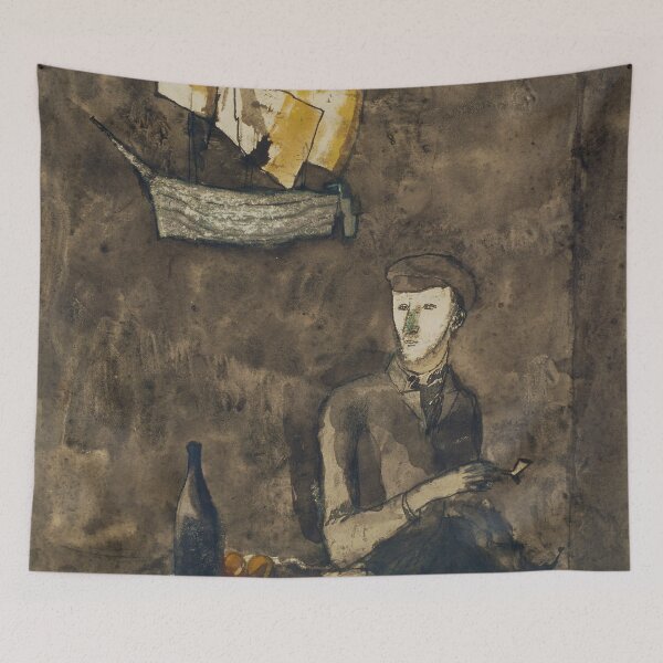 Item preview, Man Seated by Manuel Humbert (c1915) designed and sold by allhistory.