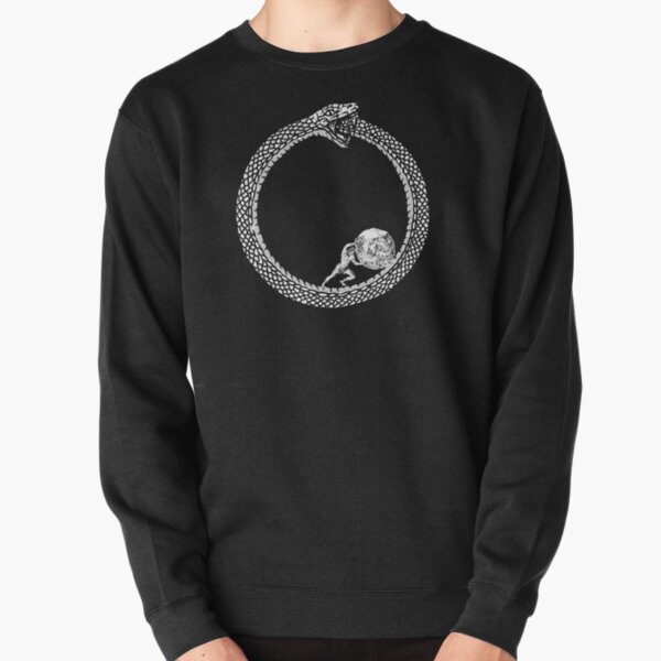 Sisyphus in an Ouroboros snake - Unisex Philosophy T-Shirt For Existentialists Pullover Sweatshirt