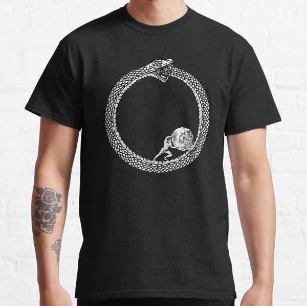 Sisyphus in an Ouroboros snake - Unisex Philosophy T-Shirt For Existentialists Classic T-Shirt
