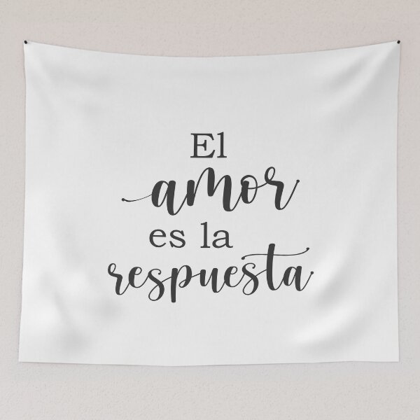Item preview, El Amor Es La Respuesta, Spanish Quote designed and sold by Aryam Quotes.