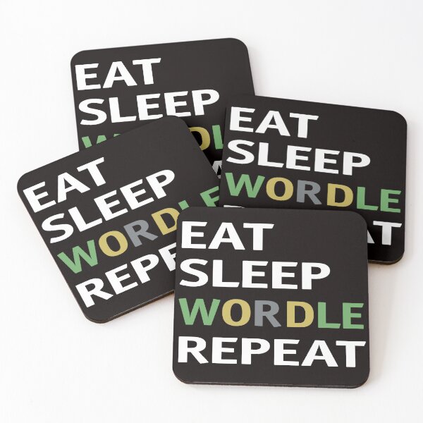 Item preview, Eat Sleep Wordle Repeat designed and sold by Buyeseoshop.