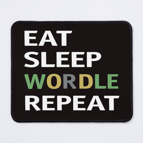 Item preview, Eat Sleep Wordle Repeat designed and sold by Buyeseoshop.