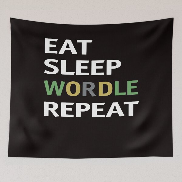 Item preview, Eat Sleep Wordle Repeat designed and sold by Buyeseoshop.
