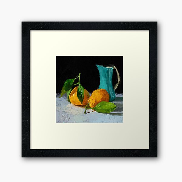 Aperçu de l'œuvre Nature morte à l'orange - Peinture à l'huile créée et vendue par Kayli Smith.