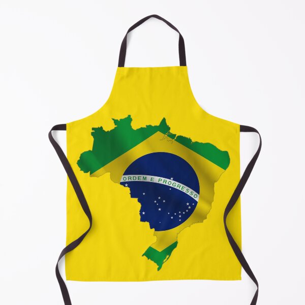 Item preview, Wavy Brazilian Flag inside Map of Brazil  designed and sold by mashmosh.