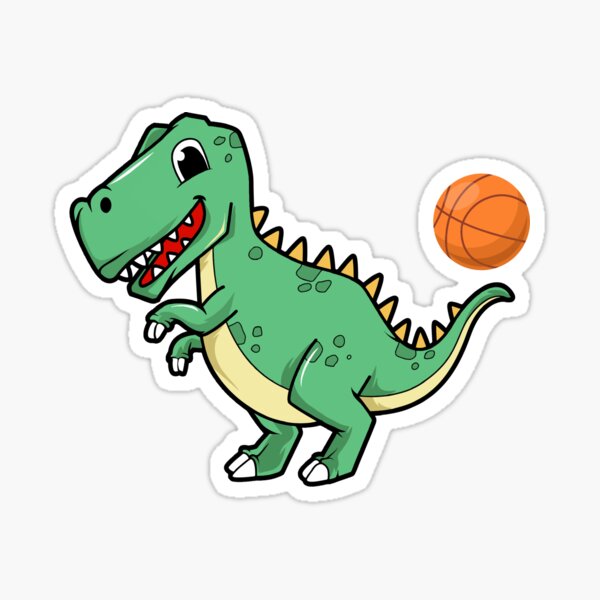 Dinosaurios - Baloncesto Pegatina