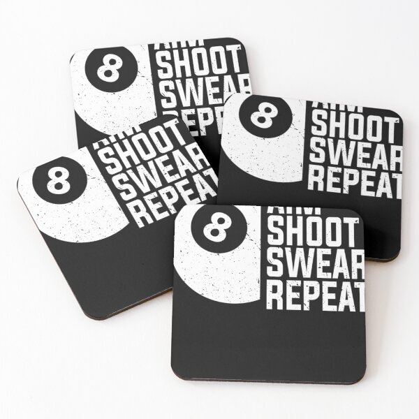 Item preview, Billiards 8 Ball Funny Aim Shoot Swear Repeat Gift Essential  designed and sold by meredithrya.