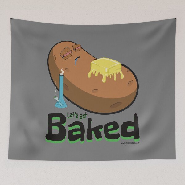 Item preview, Stoned baked potato cartoon-lets get baked designed and sold by YomeHayin.