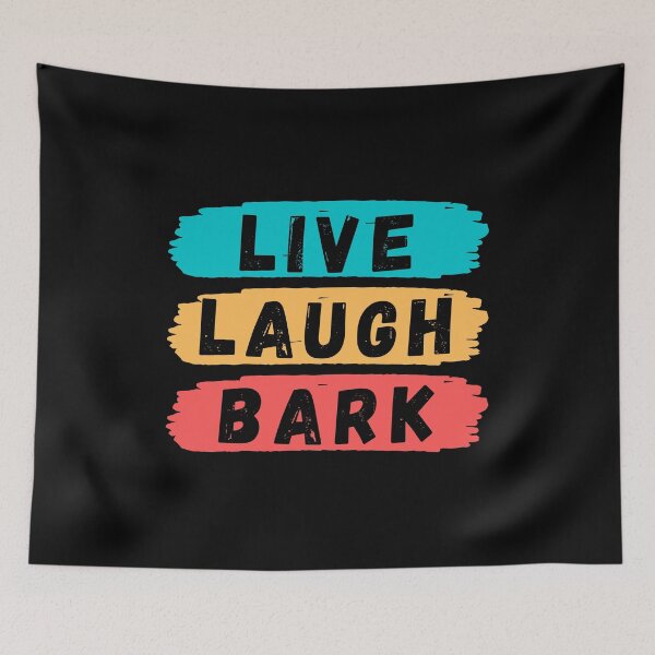 Item preview, Live Laugh Bark - Tipografía retro colorida | Memes Sarcástico designed and sold by Delandor.