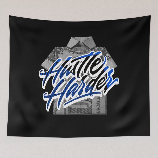 Item preview, Hustle Harder Racer Blue 5 designed and sold by concordbred.