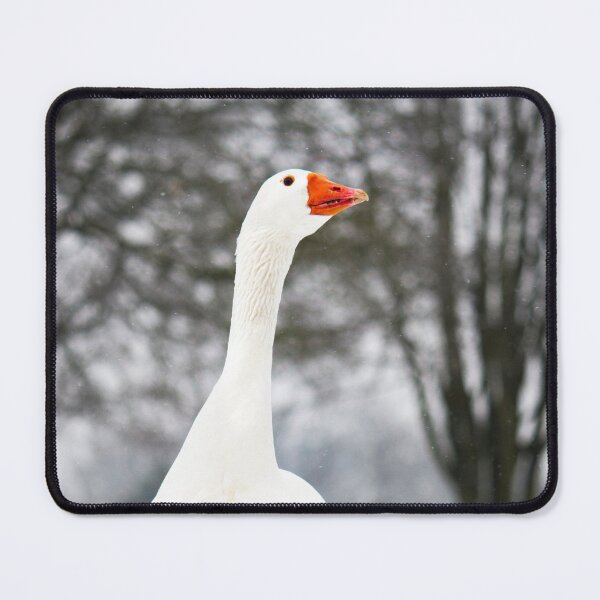 Item preview, White Embden Goose in the snow designed and sold by FOLK ART FUSION by heidiannemorris.