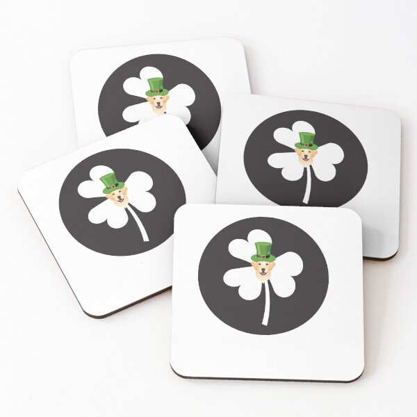 Item preview, St patricks Lab - Irish shamrock canine - four leaf clover - golden labrador gift  designed and sold by Doggymadness.