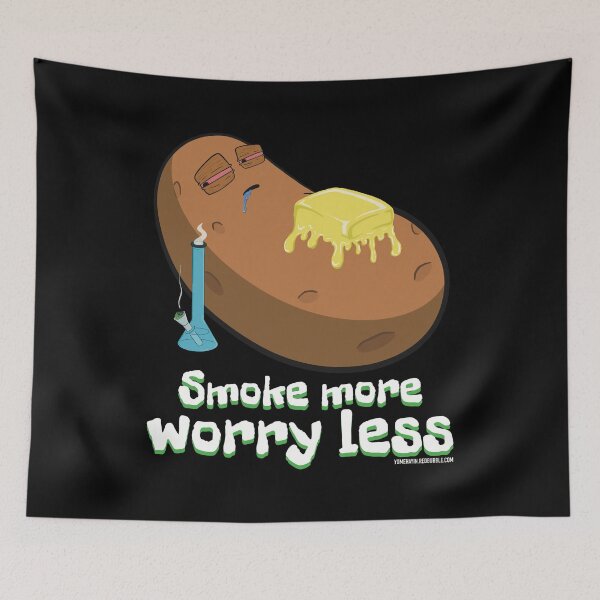 Item preview, Stoned baked potato cartoon-smoke more worry less designed and sold by YomeHayin.