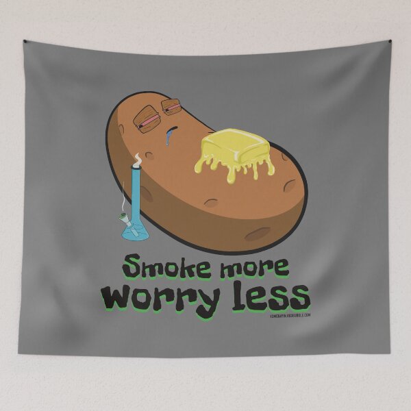 Item preview, Stoned baked potato cartoon-smoke more worry less designed and sold by YomeHayin.