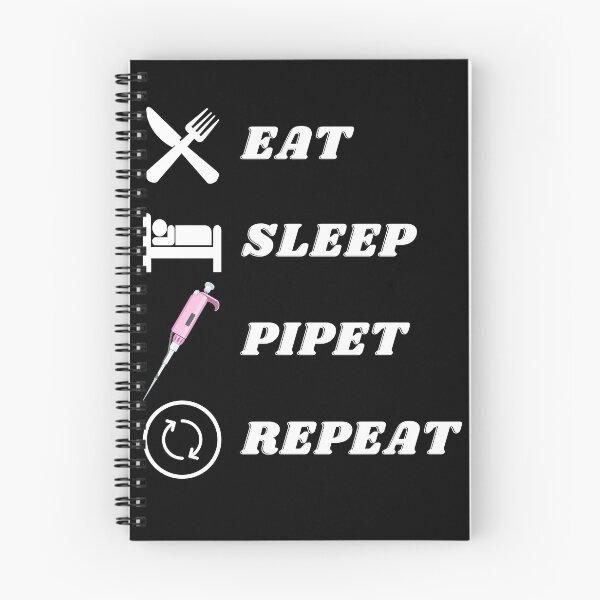 Item preview, Eat, sleep, pipet, repeat. Funny science design for people working in a laboratory, pink pipet designed and sold by Lady-Frost.