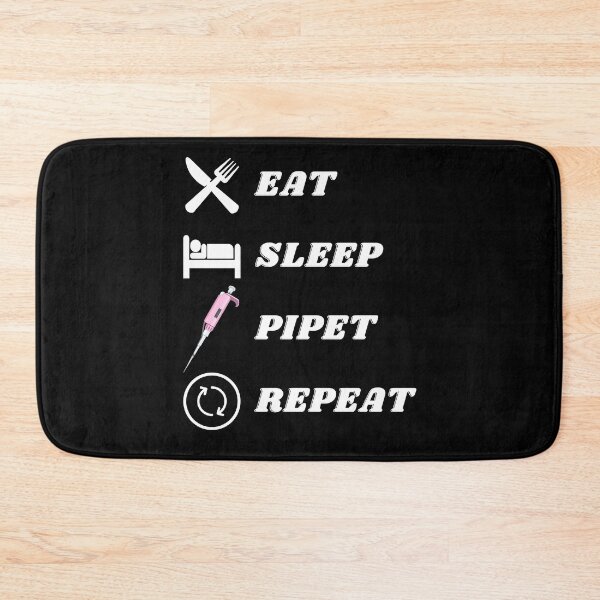 Item preview, Eat, sleep, pipet, repeat. Funny science design for people working in a laboratory, pink pipet designed and sold by Lady-Frost.